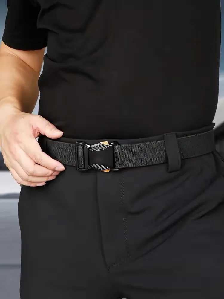 2PC Versatile Mens Tactical Belts - Durable Adjustable Design - for Outdoor Hunting Sports Enthusiasts W250625