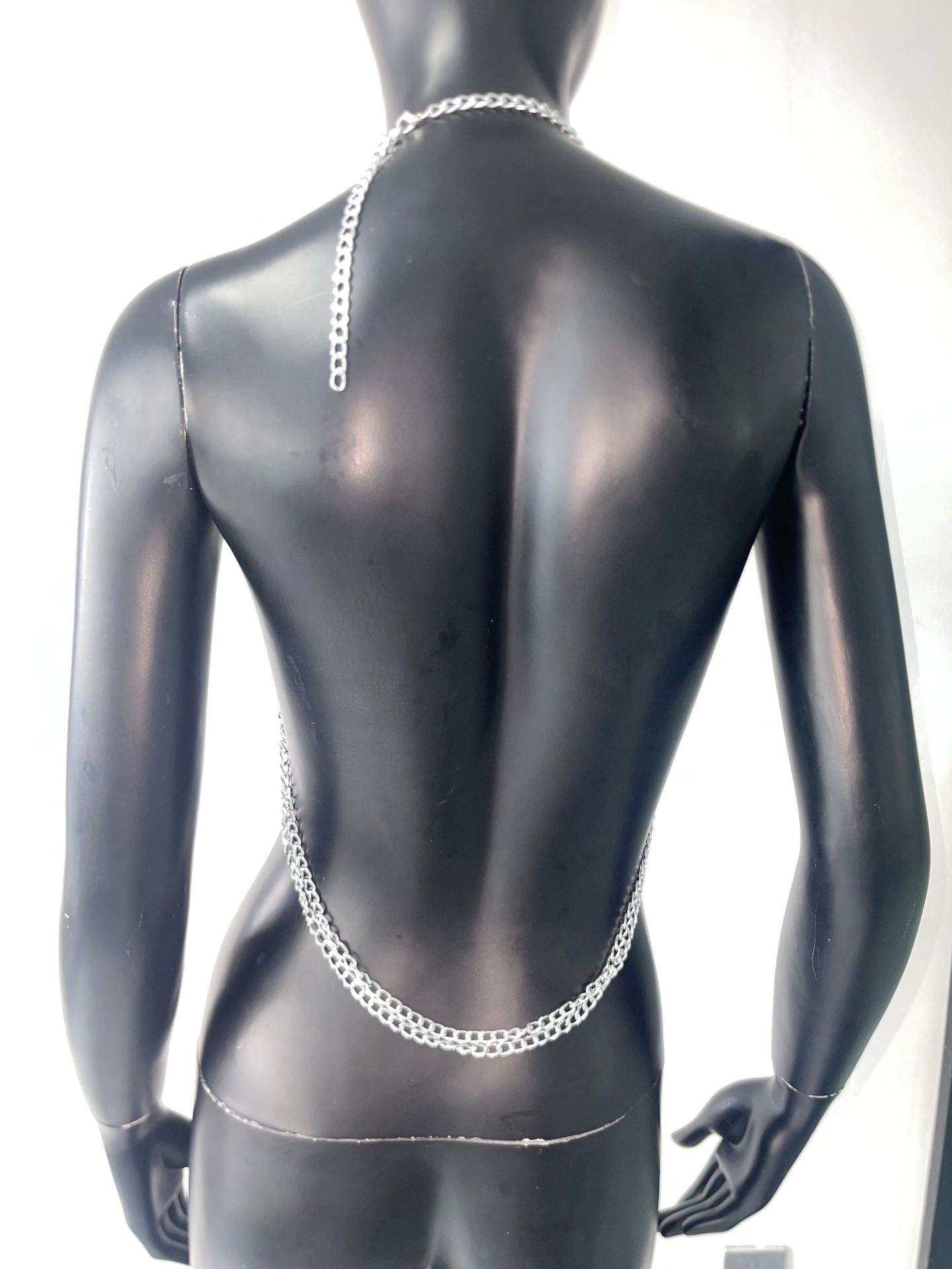 Women's Tanks Chain hollow out spicy girl hanging neck vest backless suspender music festival