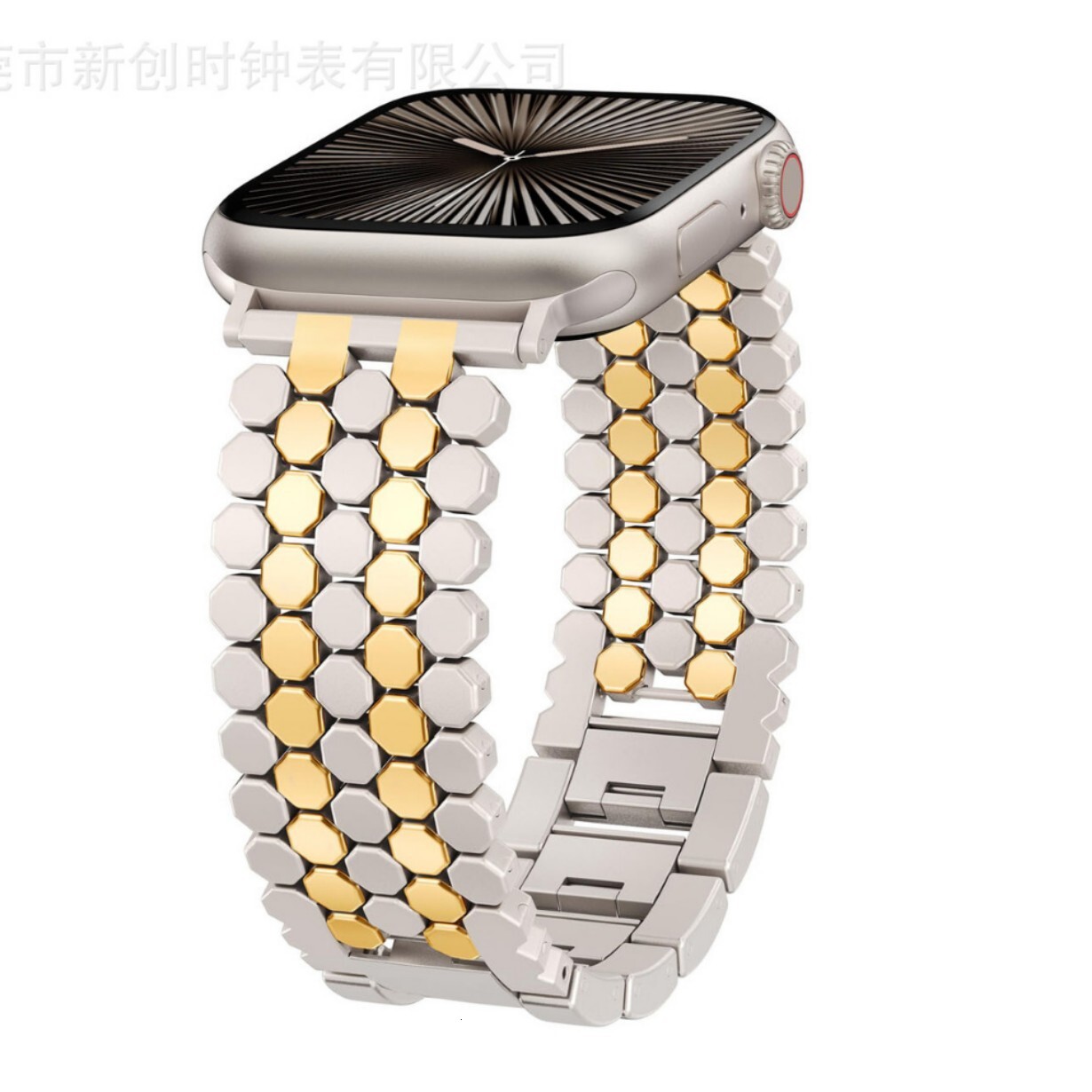 Luxury High-end Alloy Fish scale Design Watch Band for Apple Watch & HUAWEI WATCH GT 4 22mm Universal Strap