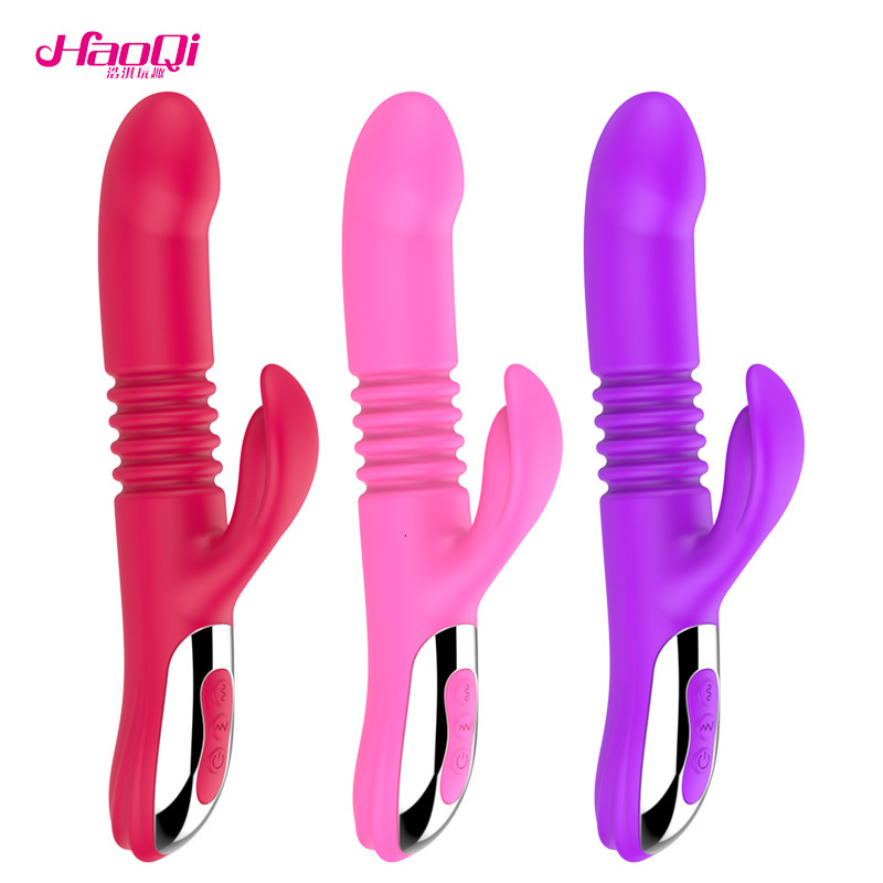 Haoqi Fun New 12-Mode Silicone Vibrator Telescopic Heating Wand for Women Masturbation Sex Toy