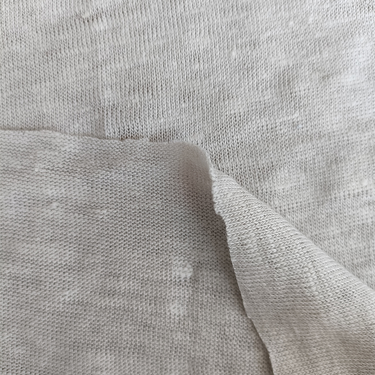 High-Quality Pure Linen Knitted Single Jersey Textile