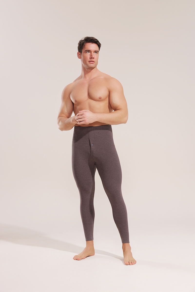 Men's slimming warm autumn trousers made of pure cotton, high elasticity and comfortable bottoming trousers