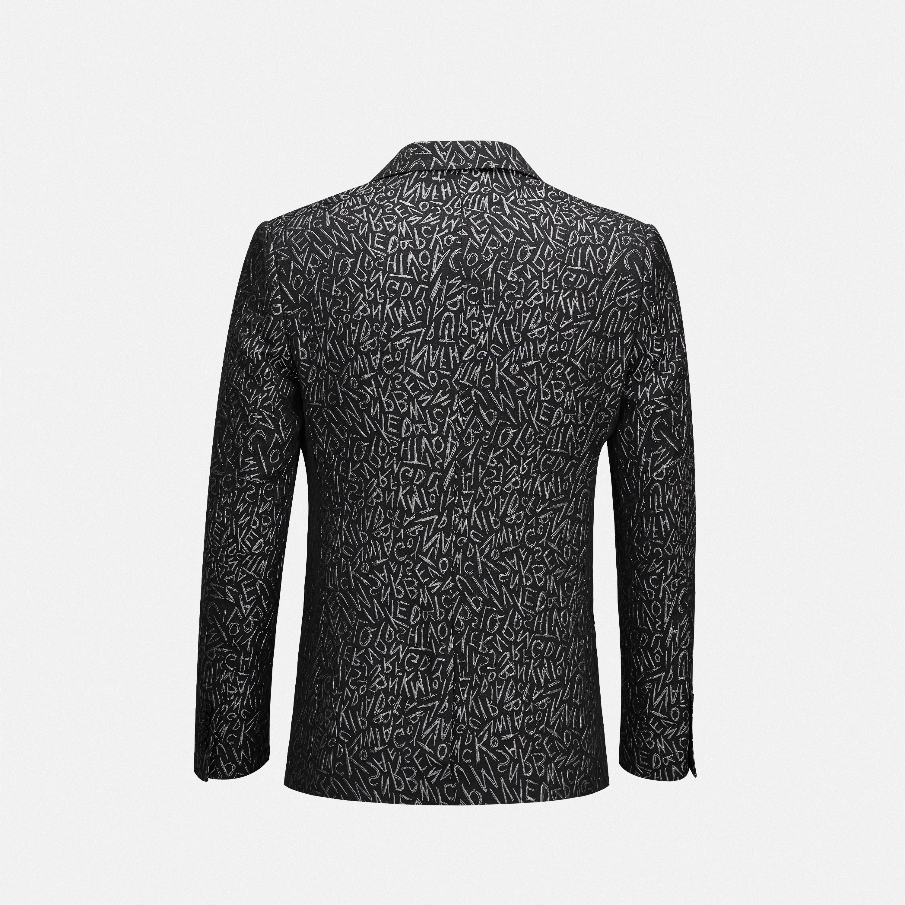 High-end Male Outfit: Italian Embroidered Blazer with Shimmering Silver