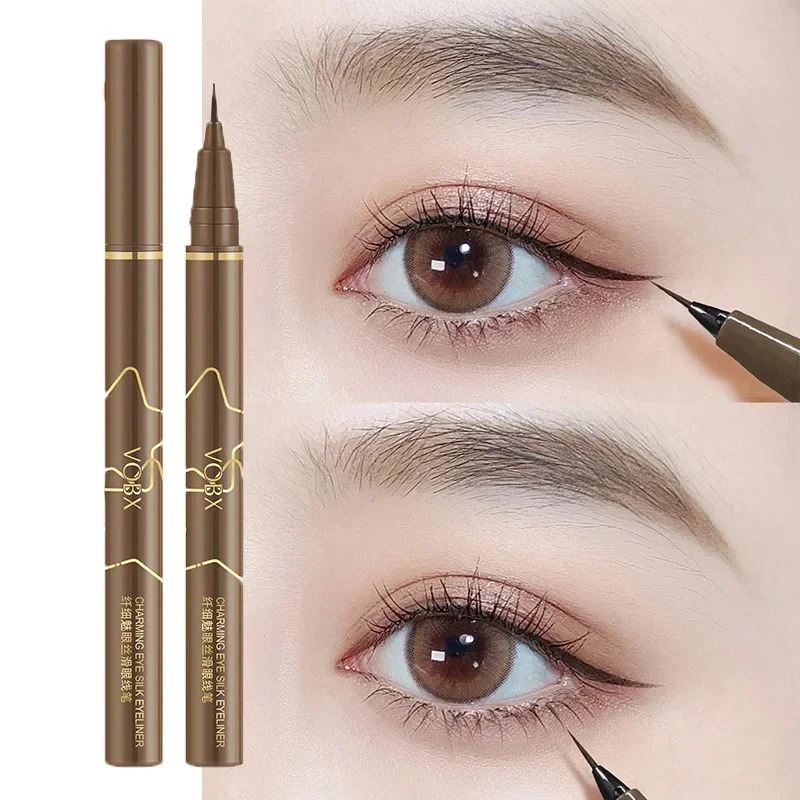 Brown Liquid Eyeliner Lasting Waterproof Sweatproof Eyeliner Lying Silkworm Pen Natural Eyes Makeup Women Beauty Cosmetics 250625