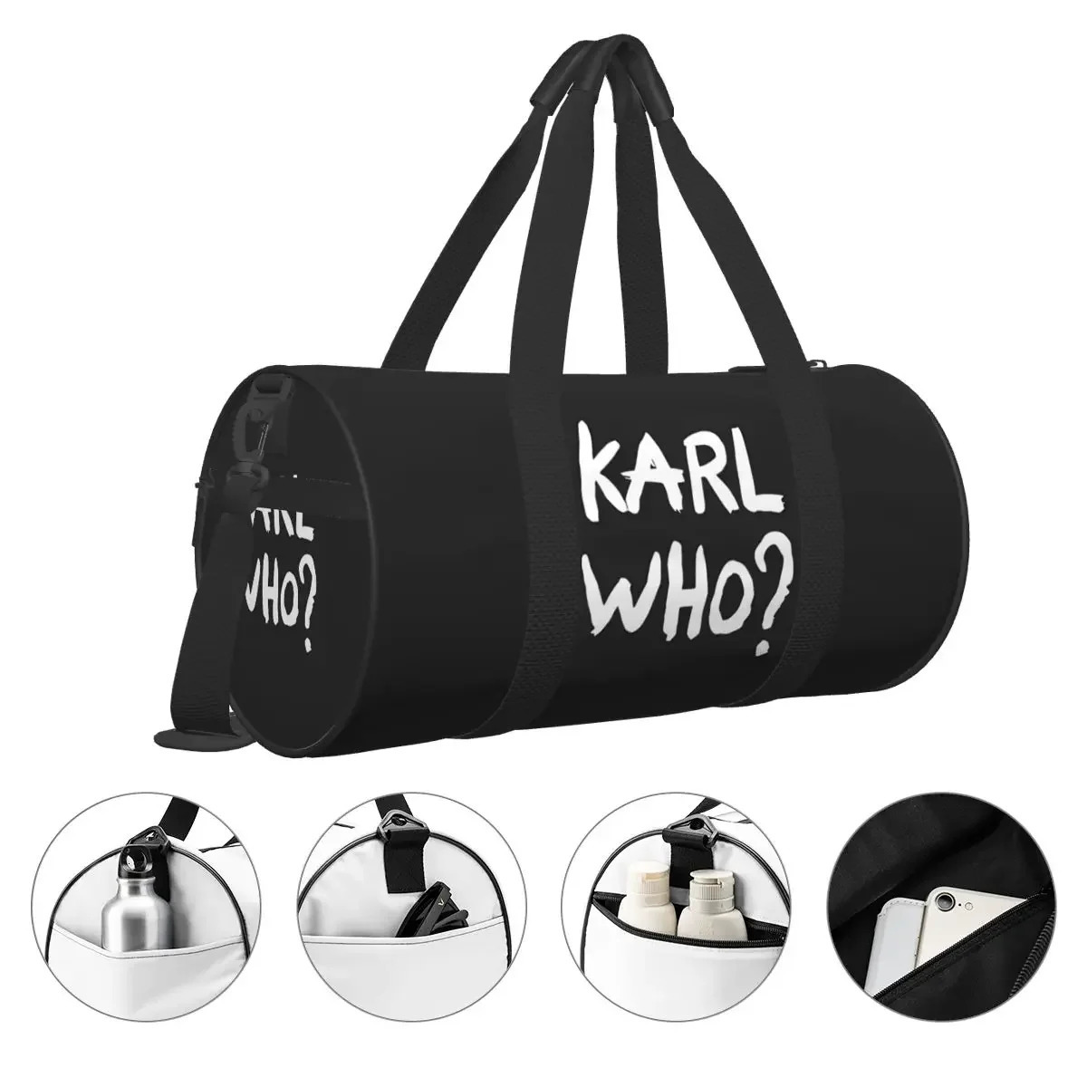 Travel Bag Text Series Gym Bag KARL Who Funny Outdoor Sports Bags Large Capacity Casual Handbag Fitness Bag For Men 250624