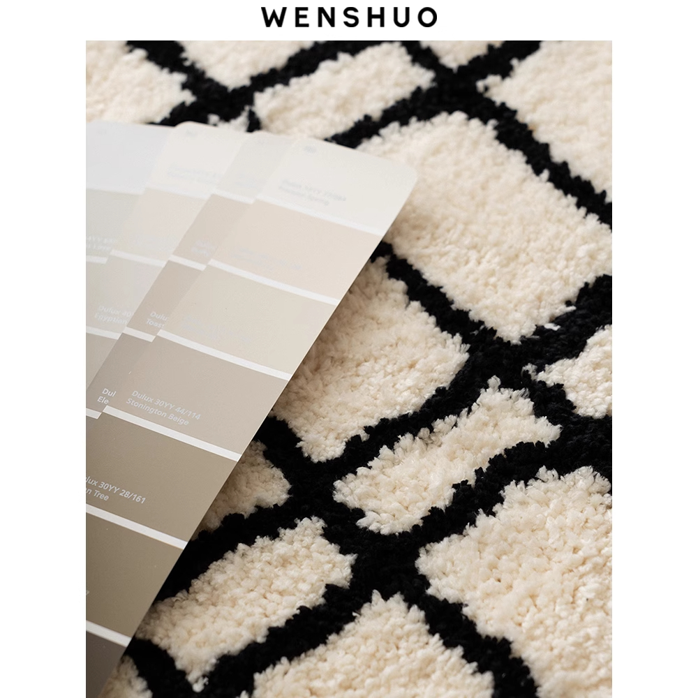 Bathroom checkered style carpet, water-absorbing and anti-slip. H260226