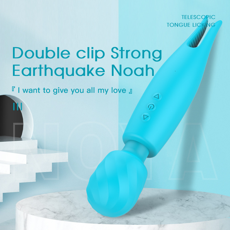 Dual-Head for Women Rechargeable AV Wand Adult Massager Vibrator Masturbation Device Sex Toys