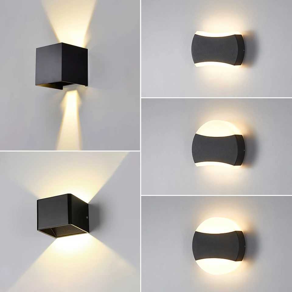 Outdoor Wall Light Waterproof IP66 12W 6W LED Wall Lamp Sconce Balcony Garden Decoration Lighting Lamp AC85-265V Home Lighting XJ250624