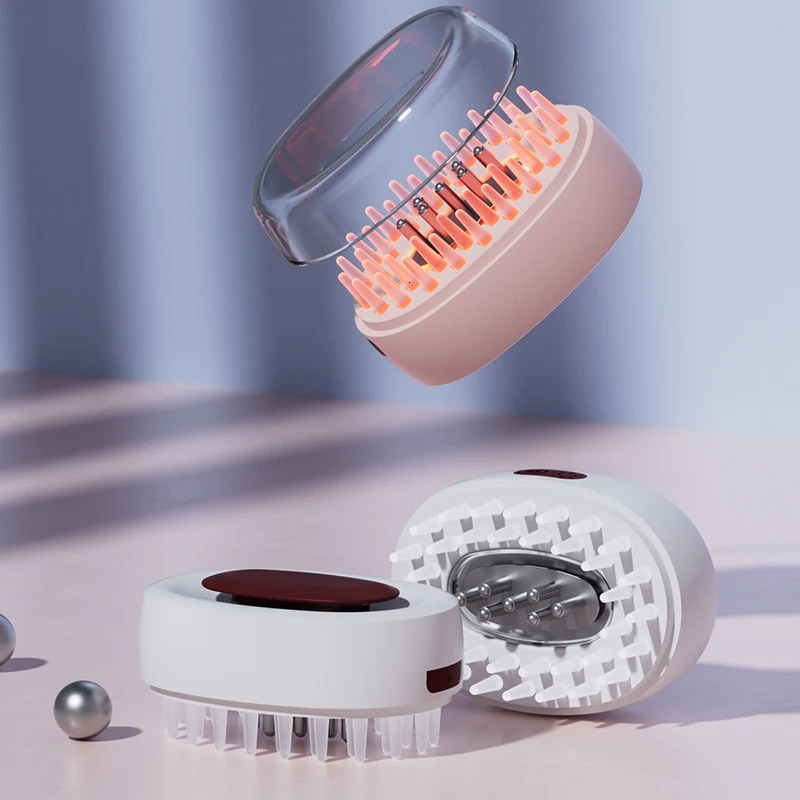 Rechargeable Scalp Massager Brush Vibration Roller Balls Electric Hair Care Tool for Head Relaxation Hair Growth Stimulation 250625