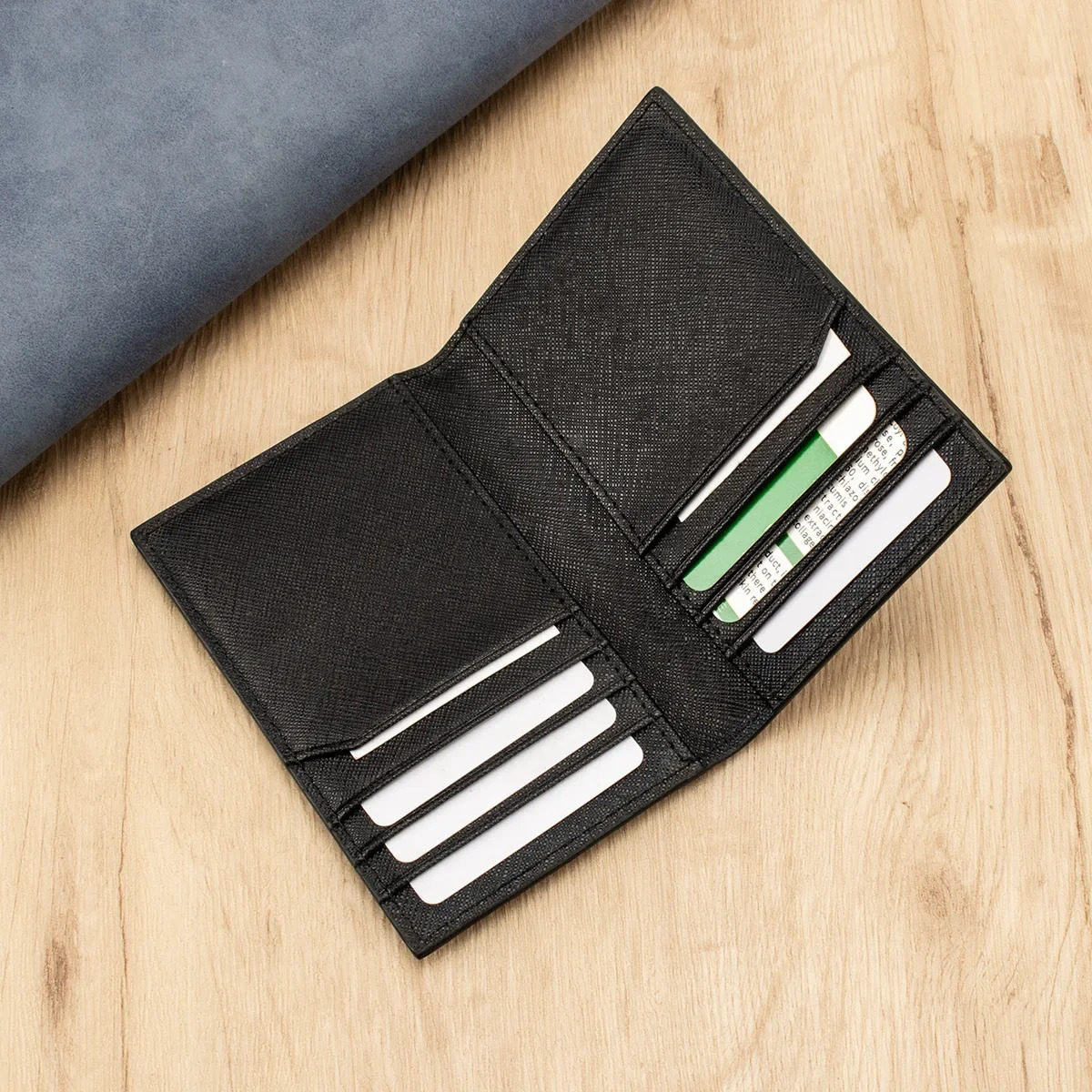 Business Card Holders for Man Genuine Leather Credit Card Holder Small Wallet Money Bag Mens Slim Card Case Mini Purse for Male 250624