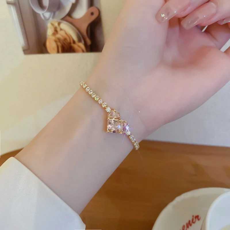 Fl of Rhinestones Adjustable 18K Gold Plated Love Bracelet For Women 2022 New Trendy Zircon Bracelet Jewelry Gifts X250625