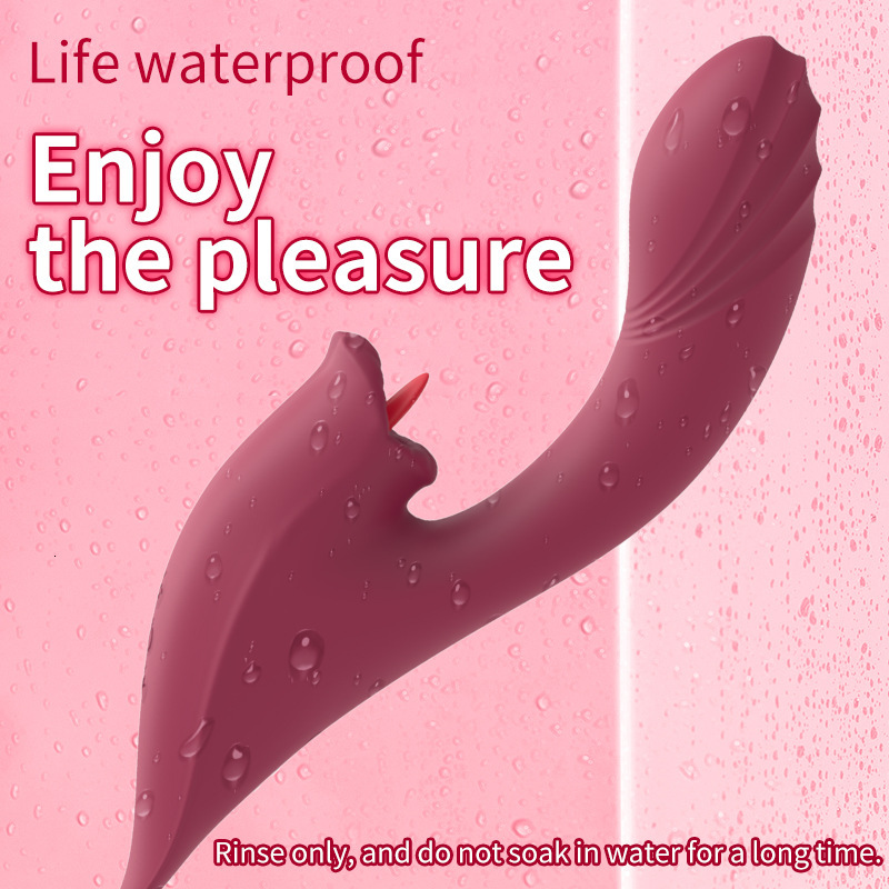 Adult Sex Toys Liquid Silicone Tongue Licker Vibrator Female Masturbation Device Heating Stick