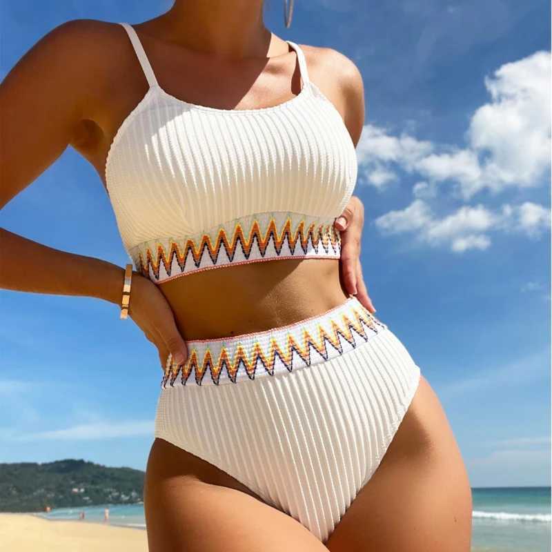 Bikini Fashion Ladies Split Sleeveless European American Womens Swimsuit with Chest PadXJ250624