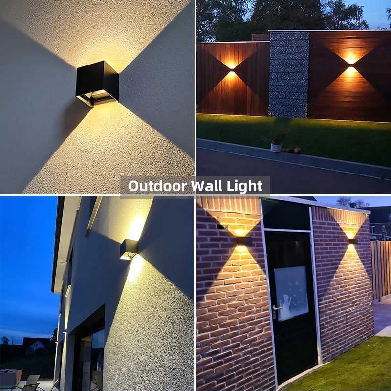 LED Outdoor Wall Light Waterproof Porch Garden Lighting 6W 12W Indoor Wall Lamp Decor Bedroom Living Room Corridor Stair Lamps XJ250624