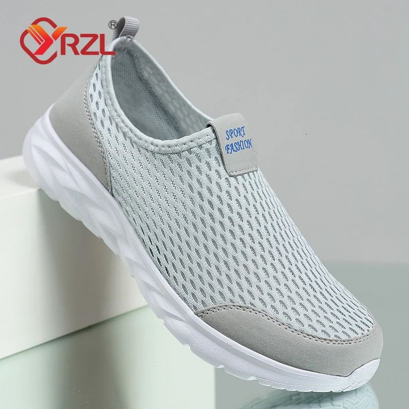 YRZL Mens Sneakers Women Breathable Mesh Casual Shoes Outdoor Non-Slip Big Size Loafers Walking Lightweight Male Tennis Shoes 250624