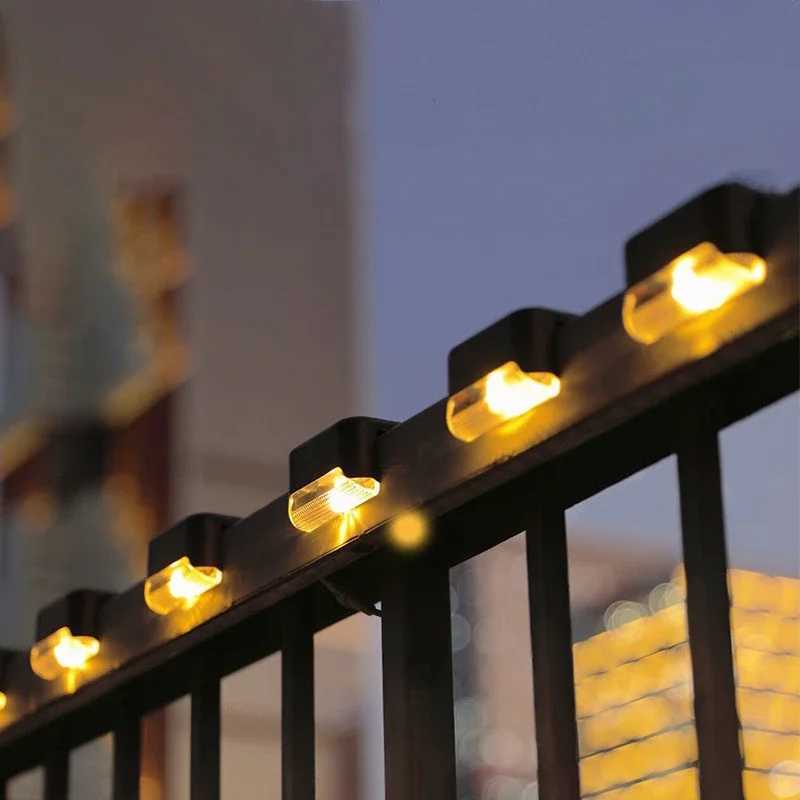 Solar Garden Wall Light 4pcs/1pc Outdoor Solar LED Light Deck Family Light for Deck Step Railing Wall Patio Stair Yard Decoration XJ250624