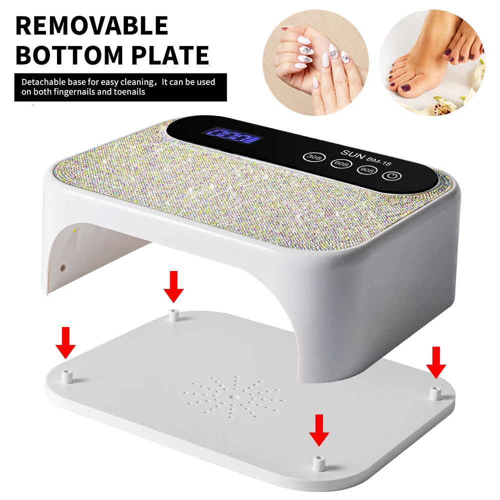 Rechargeable UV 42LED Nail Lamp Professional Gel Polishing Curing Nail Lamp Diamond Professional Manicure Dry Light 250625