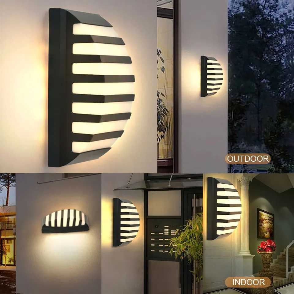 Wall Lamp Motion/NO Sensor Outdoor LED Wall Light Waterproof AC85-265V ABS 16/30W LED Lamps For Railing Fence Yard Patio Pathway XJ250624