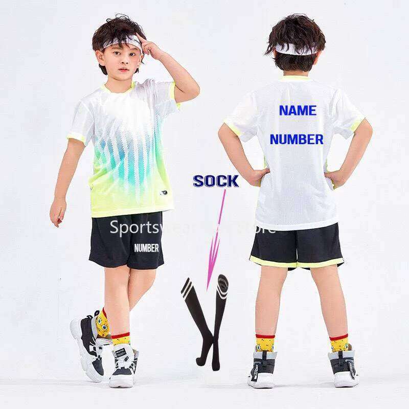 Kids Soccer Jersey Training Suit Children's Football Sportswear Sets Competition Team Uniform