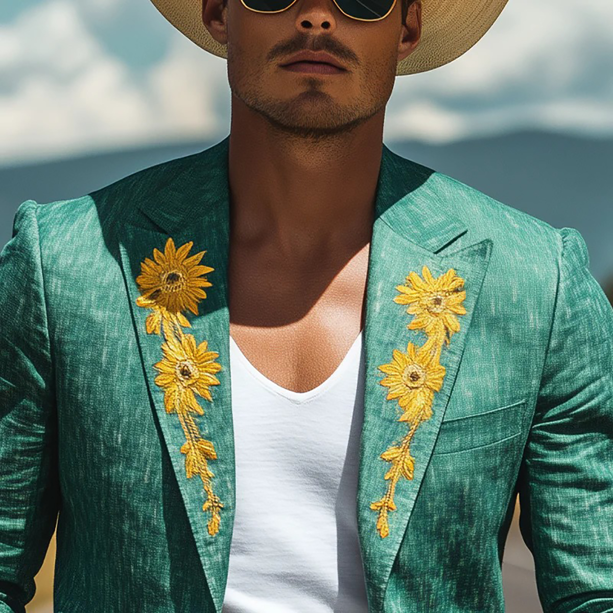 Modern Men Suits Tailor-Made 2 Pieces Set Appliques Peaked Lapel Flowers Jacket Blazer One-Button Groom Customized Coat Pants Plus Size