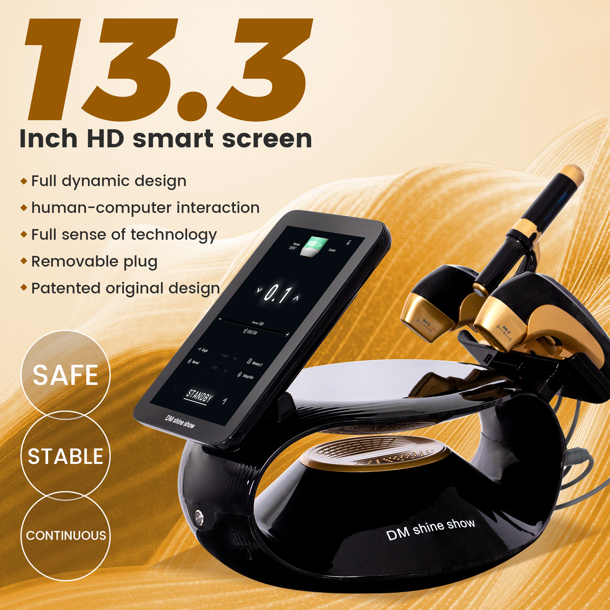 Grade Portable 13.3 Double Lift Machine Facial And Body Tightening Skin Rejuvenation Pore Refining Anti Aging Therapy Device
