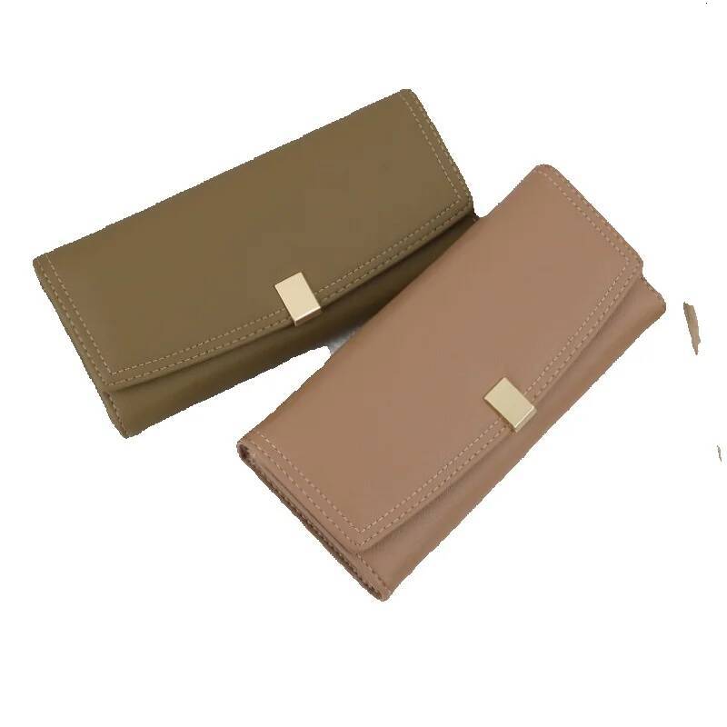 Free Shipping 2025 New Designer Bag New Dark Color Korean Style Wallet Long Large Women's High-end Foreign Trade Clutch Purse