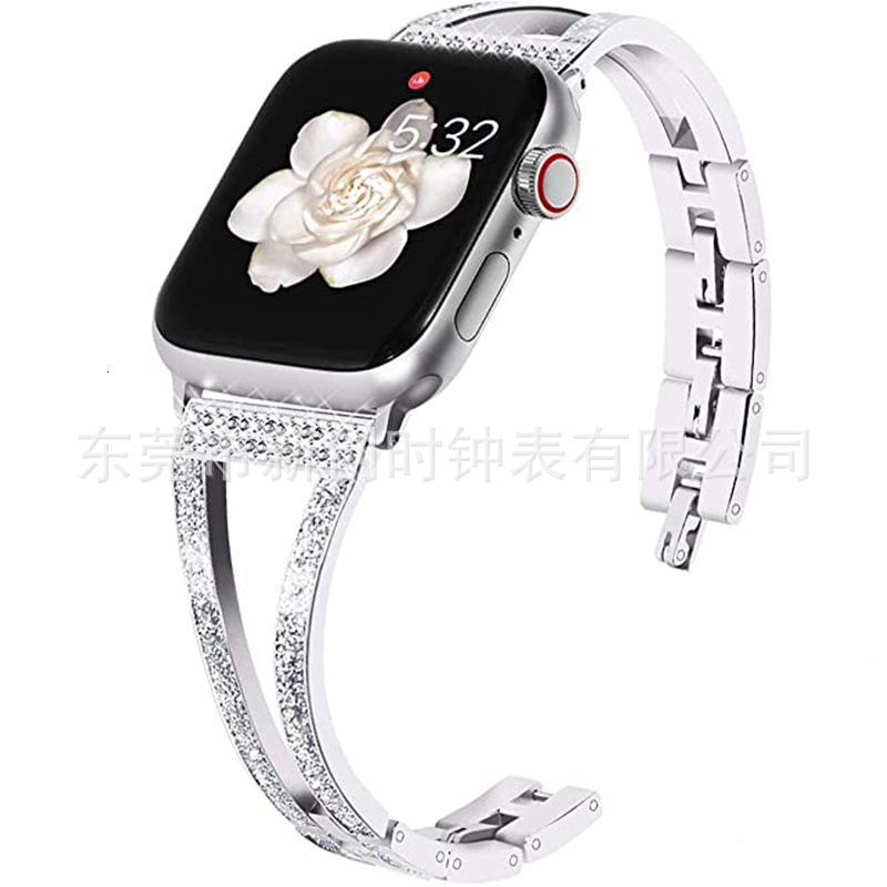 Luxury Trendy Premium Epoxy Coated Stainless Steel Watch Band for Apple iWatch