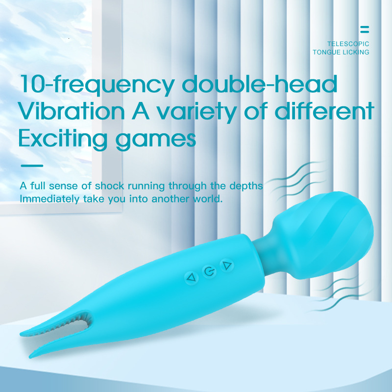 Dual-Head for Women Rechargeable AV Wand Adult Massager Vibrator Masturbation Device Sex Toys