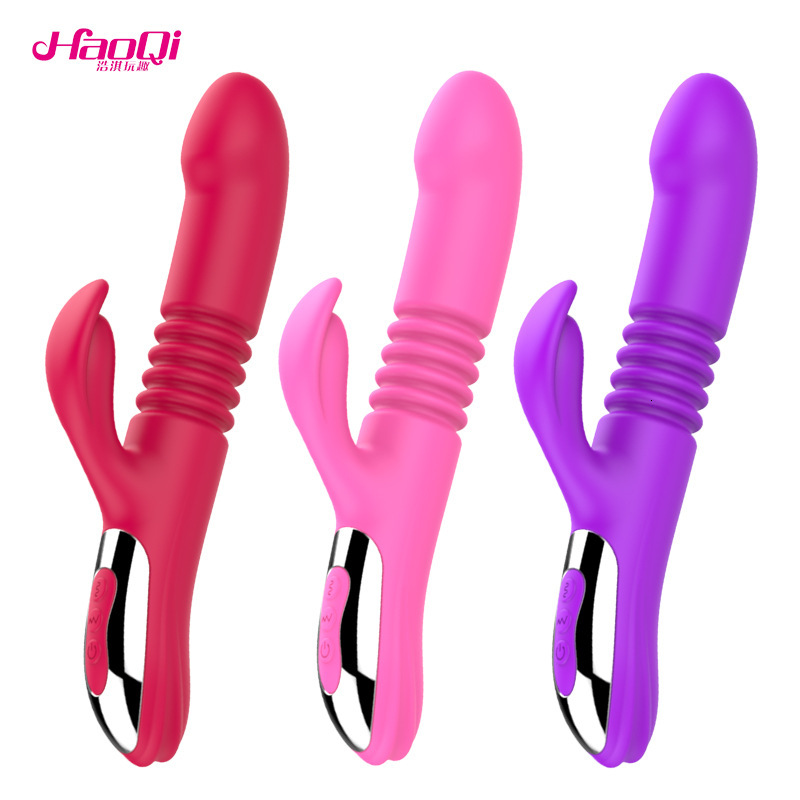 Haoqi Fun New 12-Mode Silicone Vibrator Telescopic Heating Wand for Women Masturbation Sex Toy