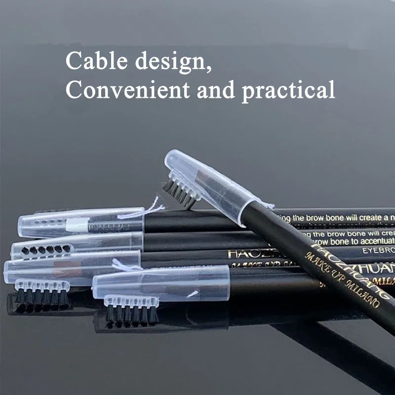 Hard Microblading Eyebrow Pen Natural Wild Brows Eye Brow Definer Enhancers Pencil Waterproof Long Lasting 250625