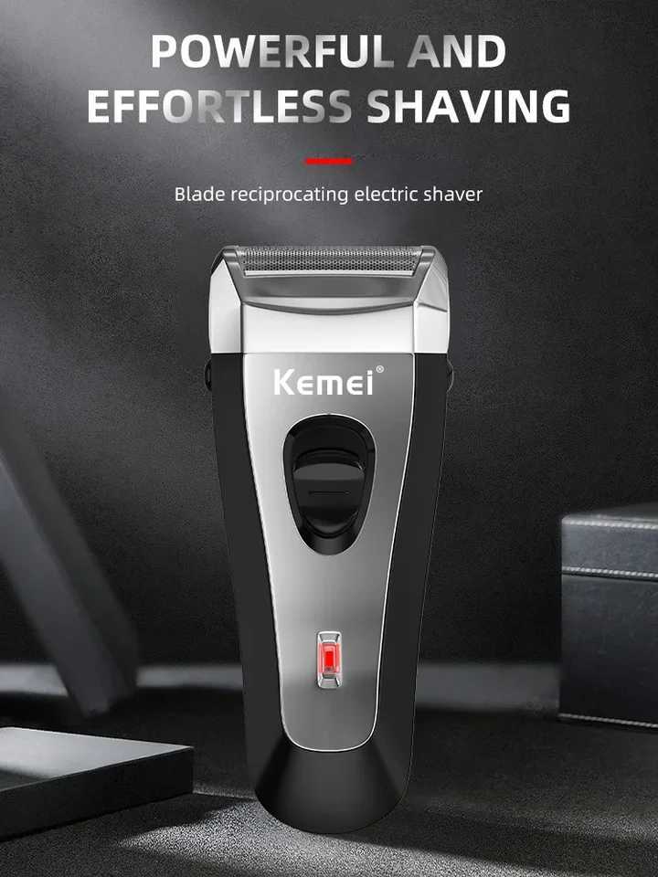 Kemei KM-9038 Waterproof Reciprocating Cordless Razor USB Rechargeable Shaving Machine Barber Trimmer Electric Shaver For Men W250625