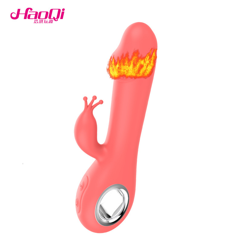 Haoqi Fun Female Silicone Massager Vibrator Heating Wand Adult Sex Toy