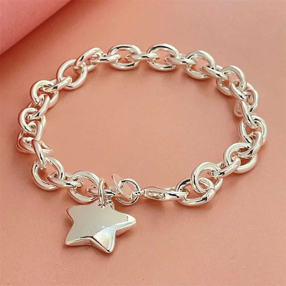 925 Sterling Silver Star Pendant Bracelet Ladies Couple Simple Luxury Banquet Wedding Birthday Jewelry Gift X250625