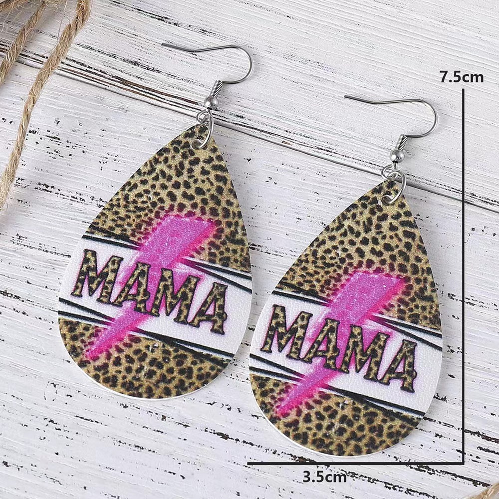 1 Pair New Mother's Day Lighing MAMA Letter Earrings Gift