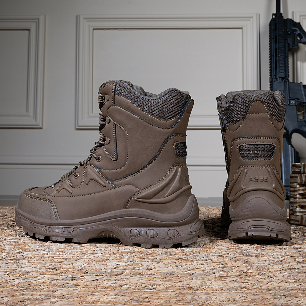 1902 - Men's Classic Military Boots Lightweight, Breathable, Non Slip Desert Boots, Plus Size Military Boots, Combat Boots, Outdoor Hiking Hiking