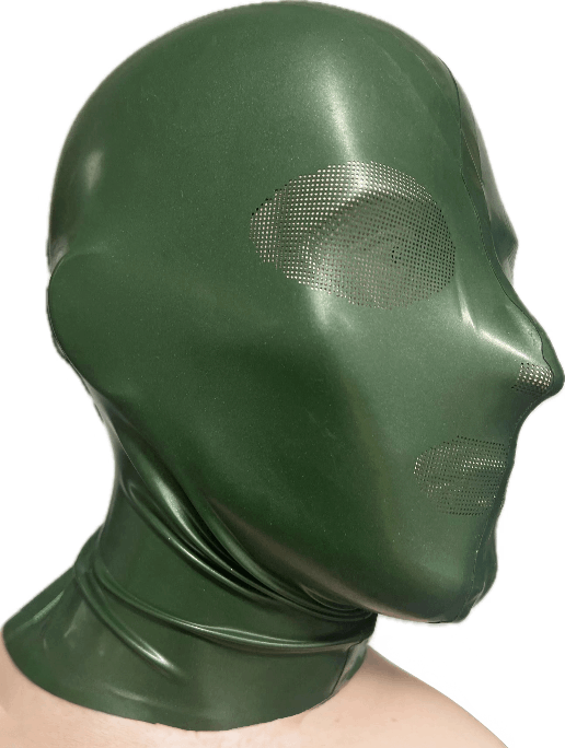 customized Latex Mask Sexy fashion Rubber Hood Fetish Mask Latex Fetish micropore design black chlorinated clubwear cosplay