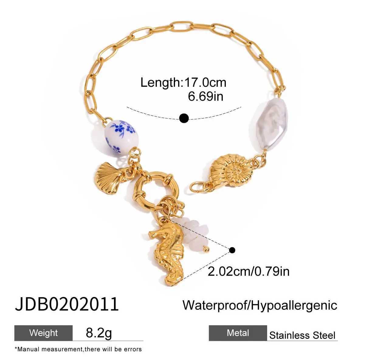 Summer Beach Conch Shell Starfish Pendant Charms Handmade Weave Beads Metal Bracelets for Wen Girls Holiday Gifts Chic Jewelry X250625