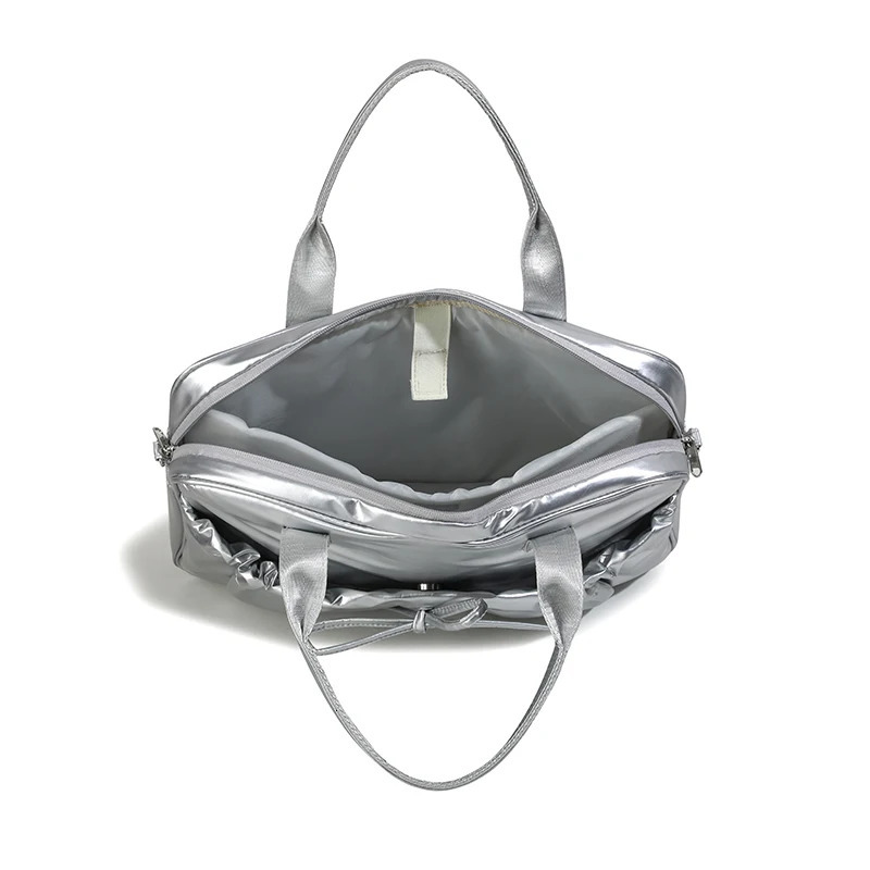 Silver Shoulder Laptop Bag 13.3 13.6 14 15 15.6 16 Inch Shockprooft Handbag For Laptop Case Women Travel Bag 250624
