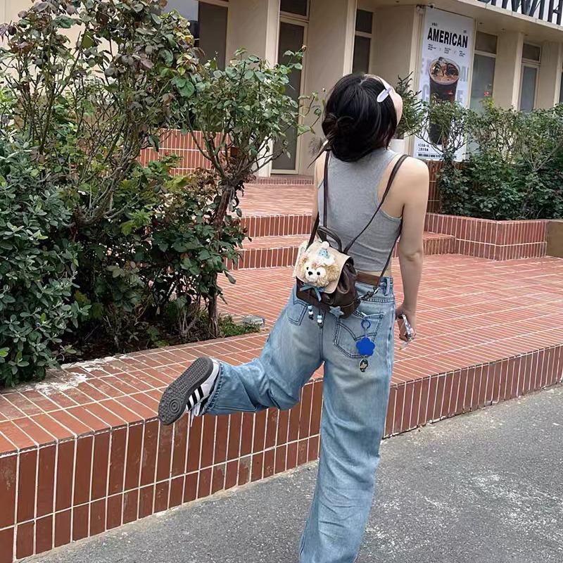 High quality brand new high-quality free designer bag cute backpack new style multifunctional brown mini fashion doll backpack new free designer bag