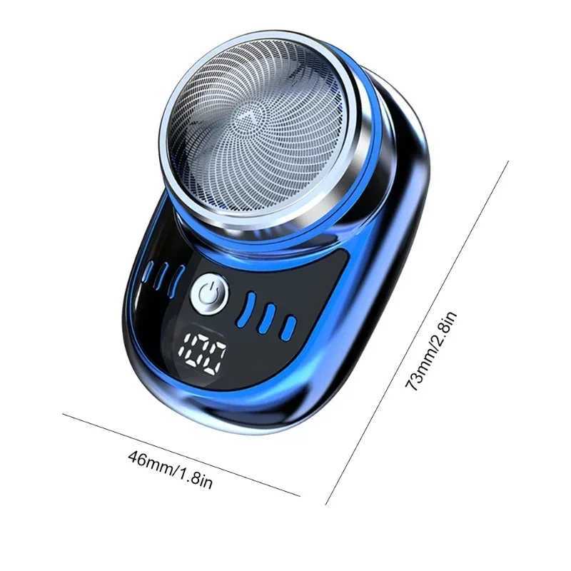 Hot Sale Mini Portable Electric Shaver Car Pocket Size Beard Shaver Wet Dry Mens Face Razor Mini Hair Trimmer for Men Travel W250625