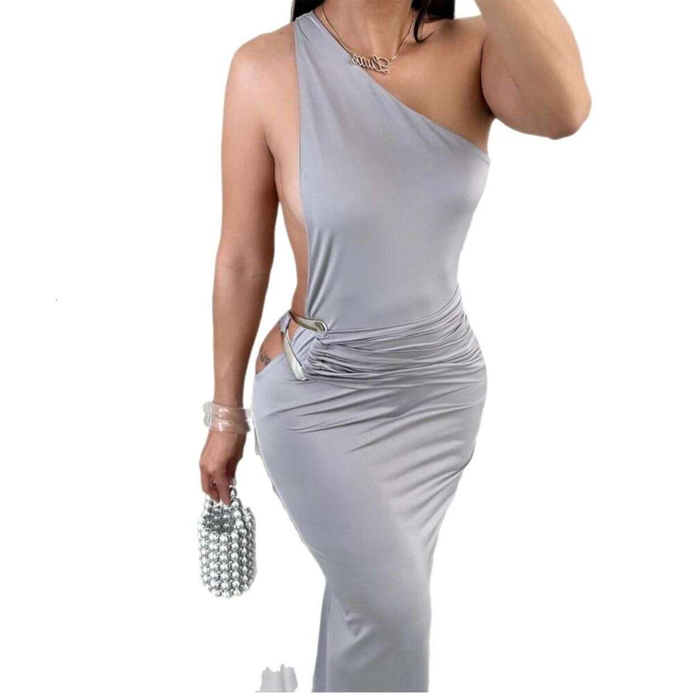 New Summer Elegant Bodycon Fashion Slim Fit Ribbon Tie Strapless Long Dress For Women B5