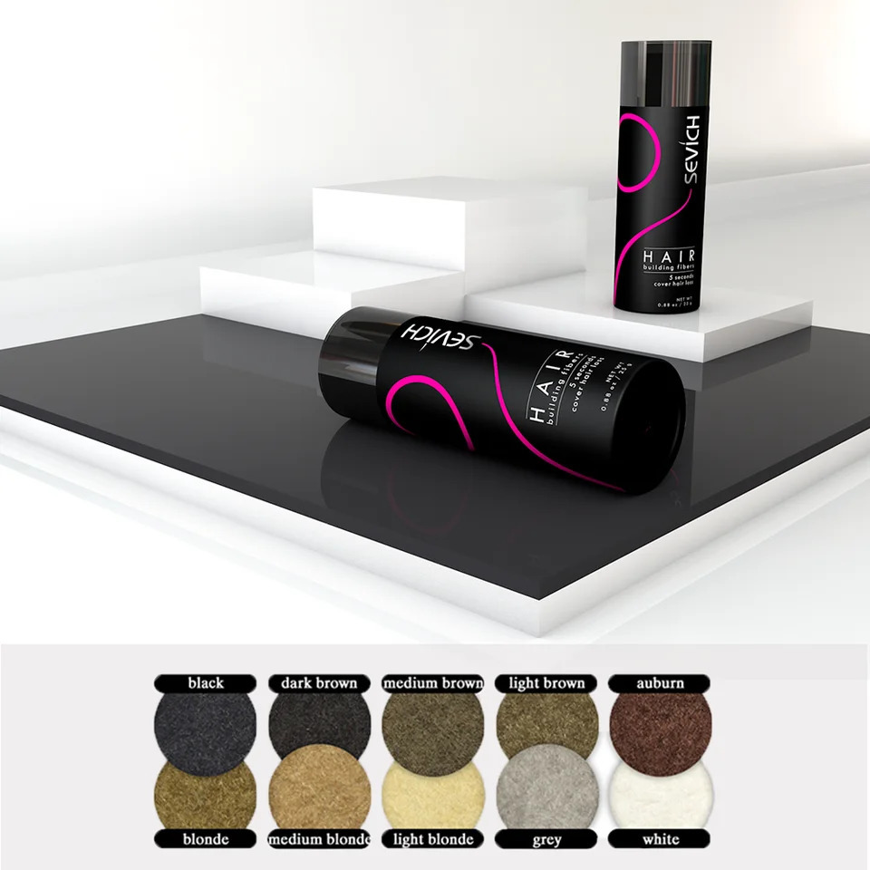 Sevich 25g hair building fibers powder hair loss products bald extension thicken hair spray jar keratin 250625