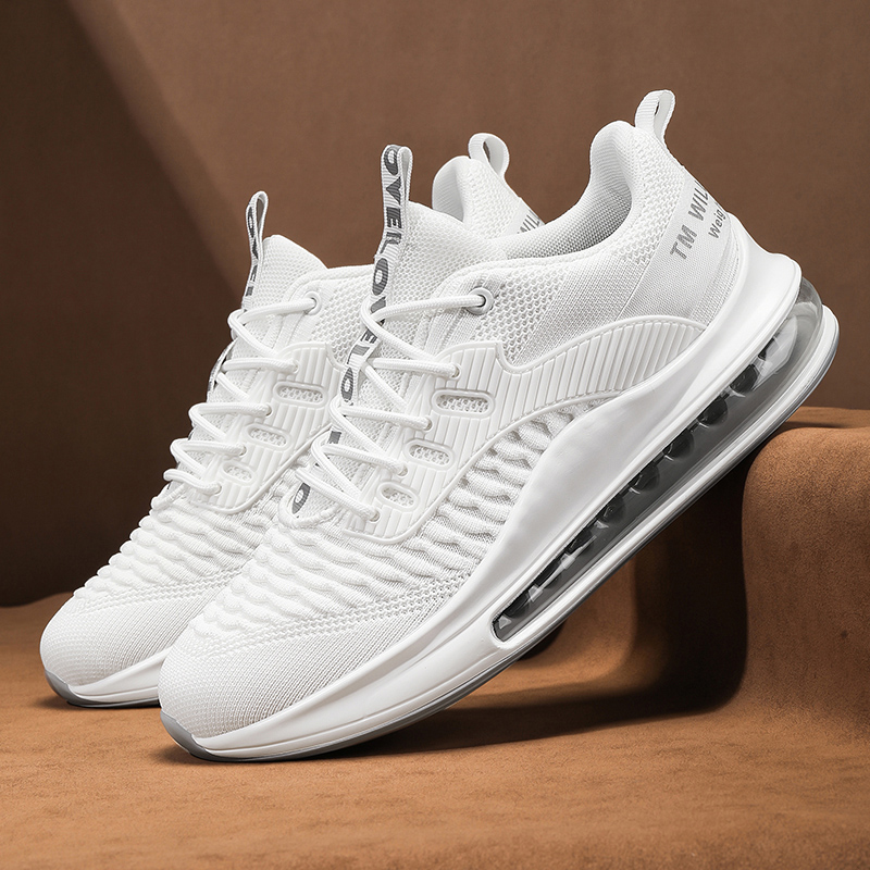 9018 - Air Cushion Shock Absorbing Running Shoes Summer Breathable and Deodorant Mesh Shoes Youth Athleisure Shoes Light and Non Slip Men's Shoes