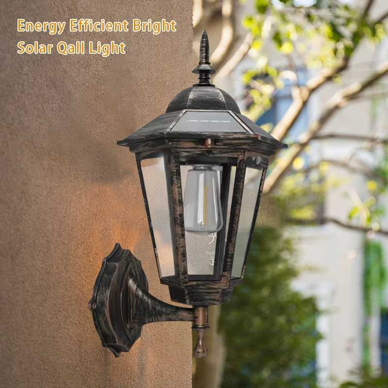 1 Pack of Solar Outdoor Light Garden Sunshine Wall Lights Home House Balcony Dusk to Dawn Sports Sensor Wall Lanterns Front Corridor Outer Wise Fence 