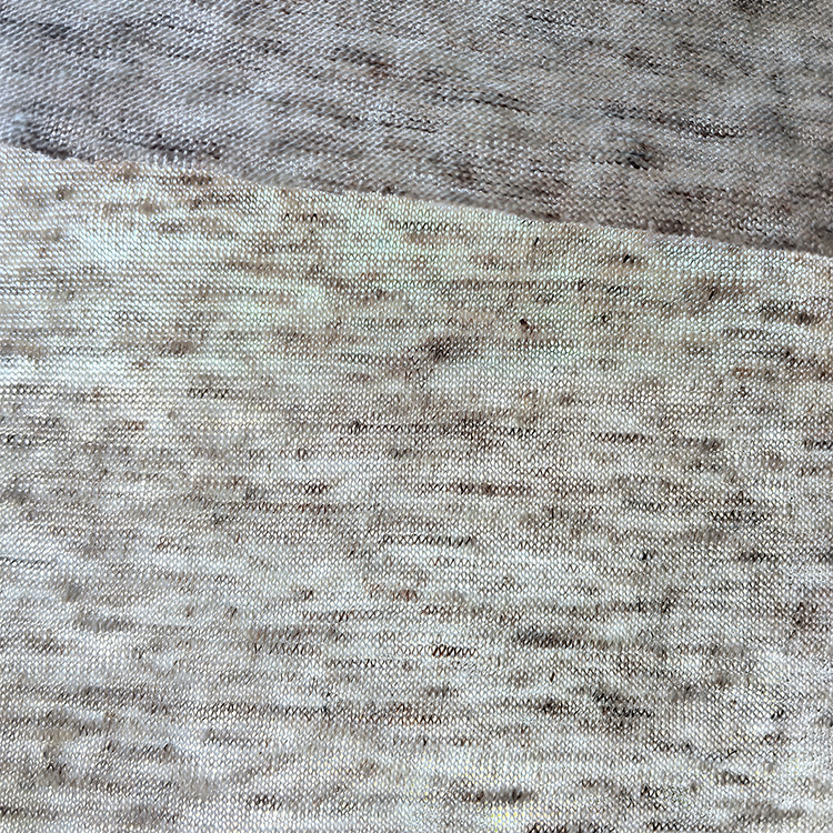 pure linen knitted single jersey fabric