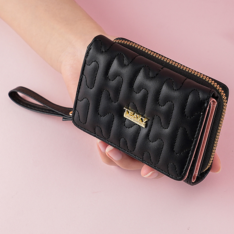 Free Shipping 2025 New Designer Bag Spring Women's Versatile Wallet Short Multi-card Slot Women's Coin Purse Fashion Zipper Card Holder Ladi