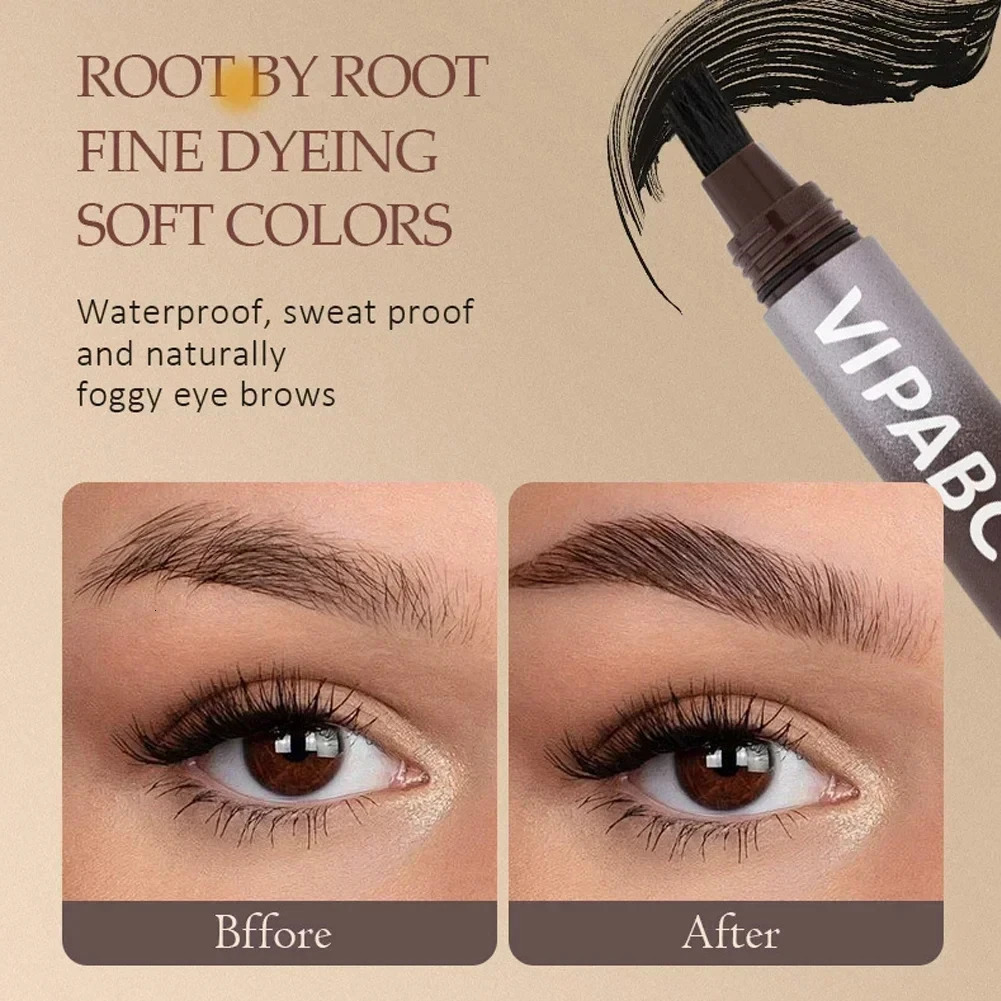 Square Brush Wild Eyebrow Painting Paste Pressing 3D Dye Dip Eyebrow Long-lasting Enhancers Cream Hairline Modification Makeup 250625