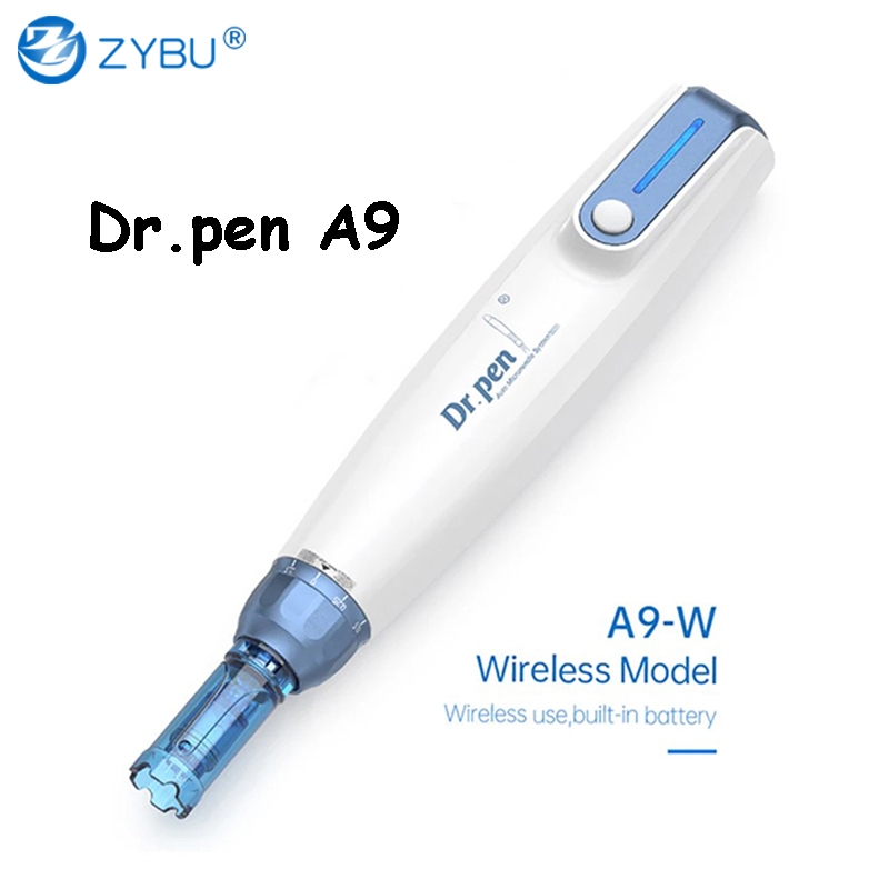 DrPen Ultima A9 Microneedle Facial Treatment Dermapen with 6 LED Speed Control Anti Backflow Needles Cartridges for Enhanced Skin Rejuvenation Derma P