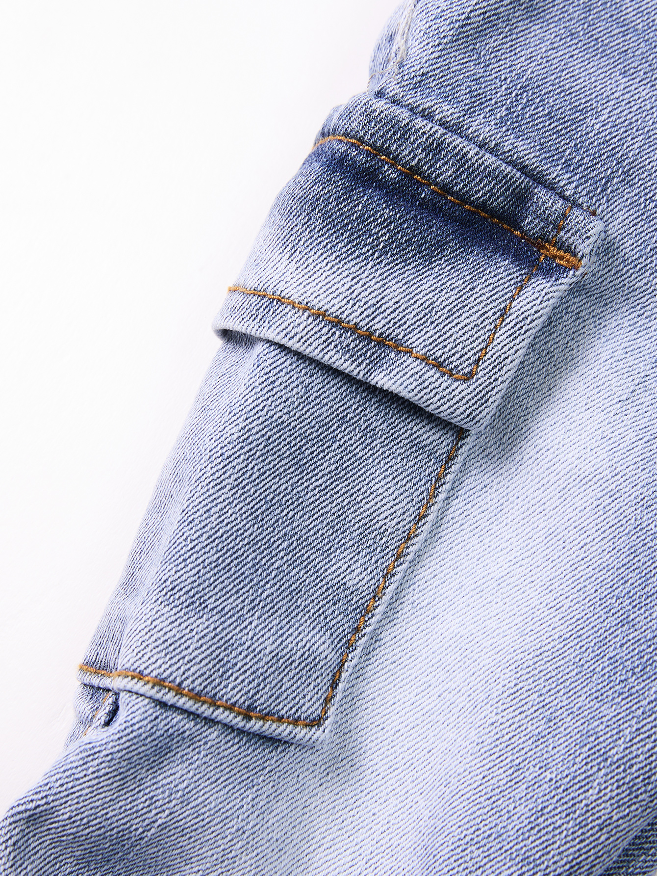 Soft Denim Fabric Children's Long Pants - Breathable Material Suitable for Infants