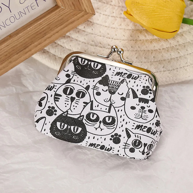 12 PCS Fashion PU Leather Coin Purse Lovely Kitty Woman Small Change Money Bags Holder Wallet Mini Pouch Souvenir 250623